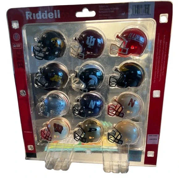 Riddell Big Ten Revolution Pocket Size Helmet Set 2012 NCAA NIB